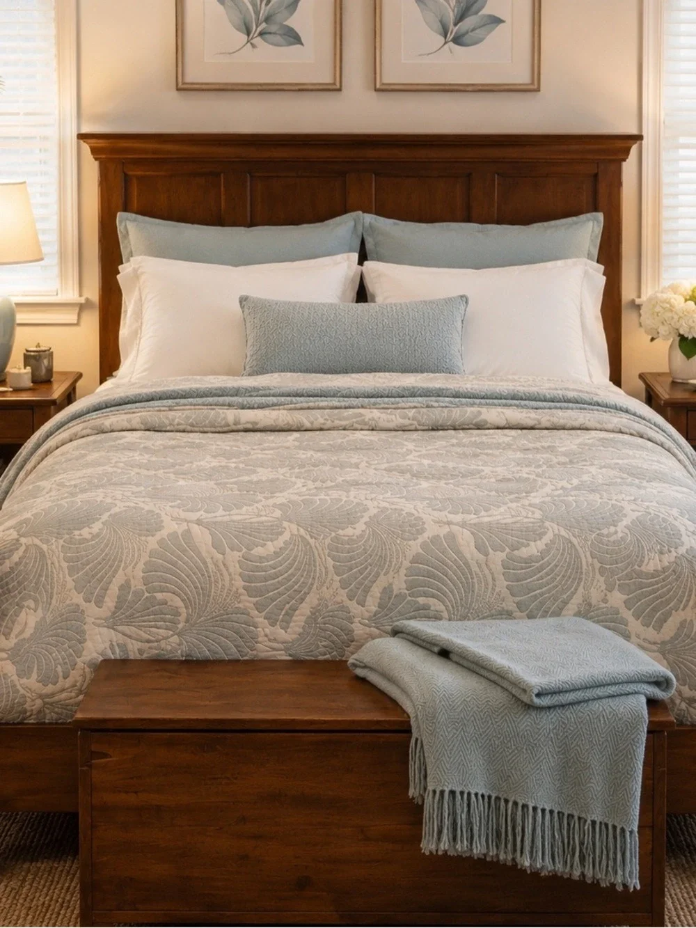 Luxury Quilted Woven After 8 Queen Bedspread Neutral Cool Warm Beige Oversized